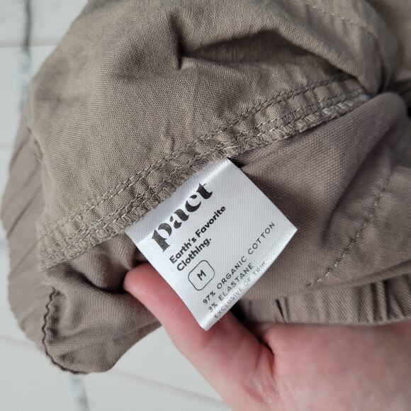 Pact classic woven twill cotton roll up pants straight drawstring minimalist - Picture 6 of 11